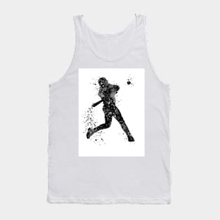 Baseball Boy Batter Black and White Tank Top